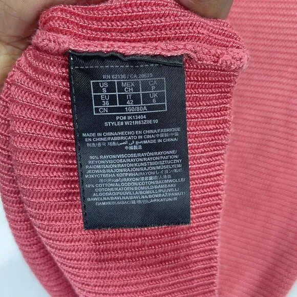 GUESS Los Angeles Womens Small Top Open Knit Coral Sweater - Picture 11 of 14